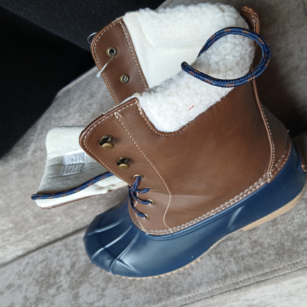 Women's London Fog Brown and Blue Winter Boots